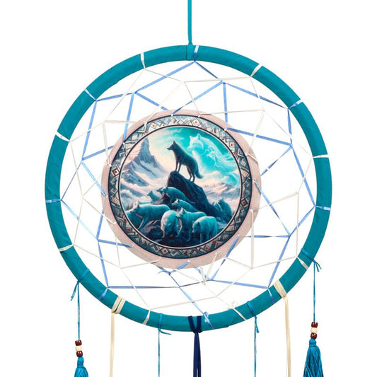 PK Spirit Wolf Pack Dreamcatcher 33cm