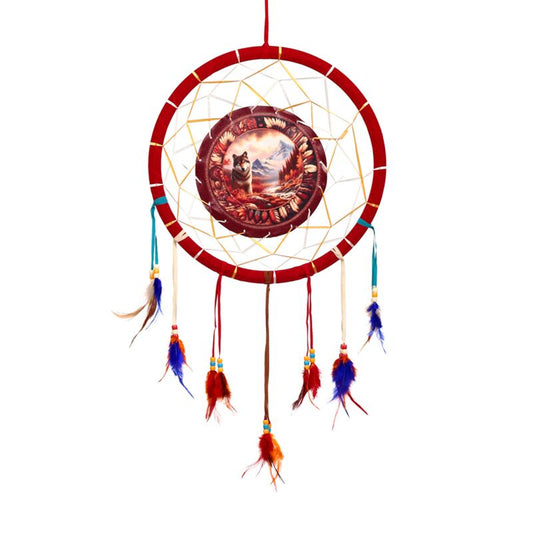 PK Autumnal Wolf Dreamcatcher 33cm