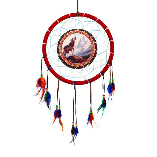 PK Mountain Wolf Dreamcatcher 33cm
