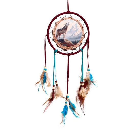 PK Mountain Wolf Dreamcatcher 16cm