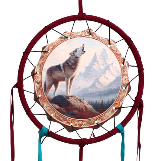 PK Mountain Wolf Dreamcatcher 16cm
