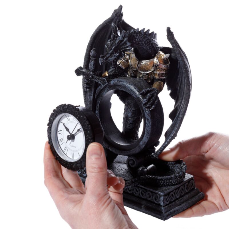 PK Dragon in Armour Mantle Clock~
