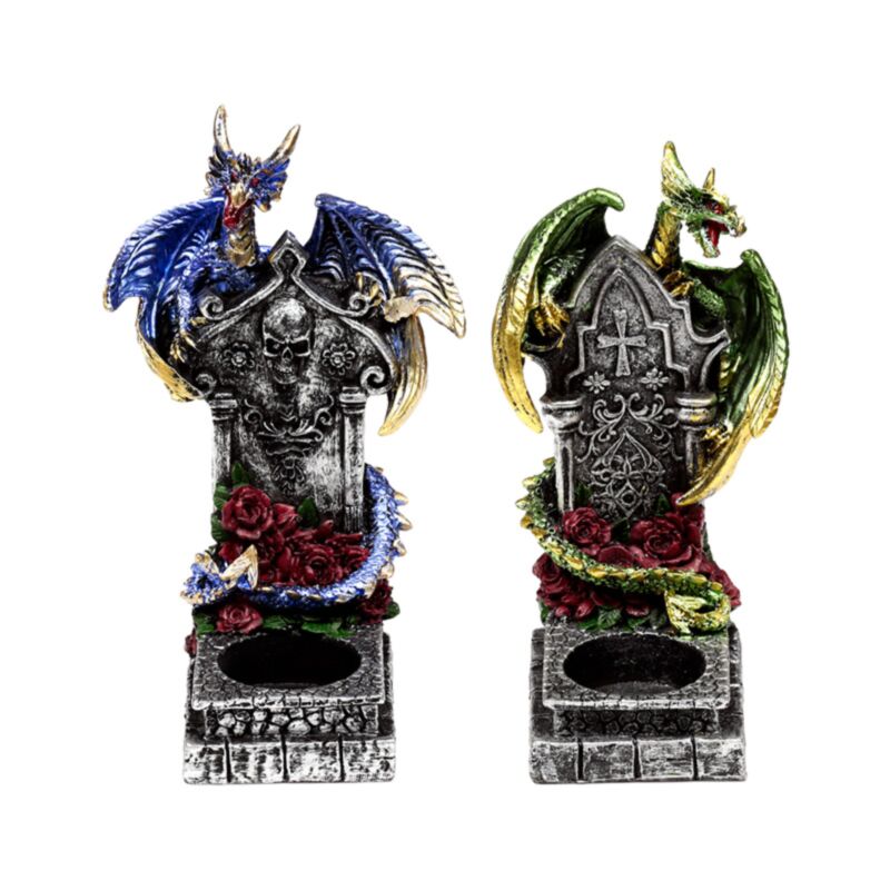 PK Dark Legends Guardian of the Dead Dragon Tea Light Candleholder 2 asst~