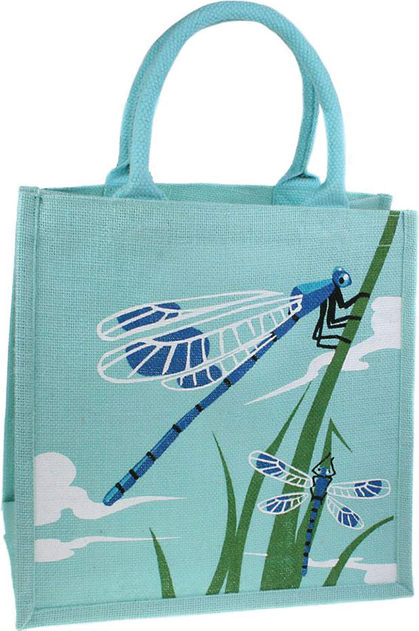 NC Fairtrade Jute Bag Damselfly