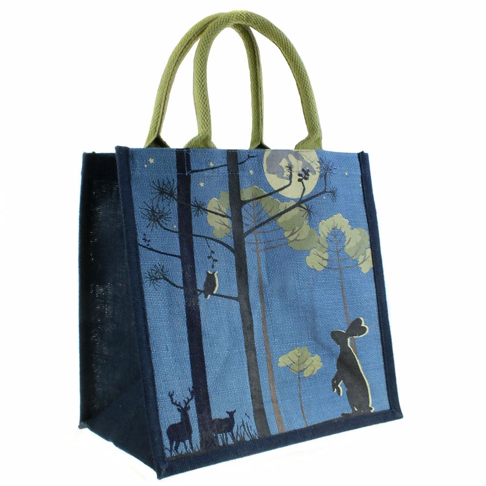 NC Fairtrade Jute Bag Hare in Moonlight