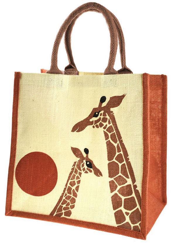 NC Fairtrade Jute Bag Giraffe