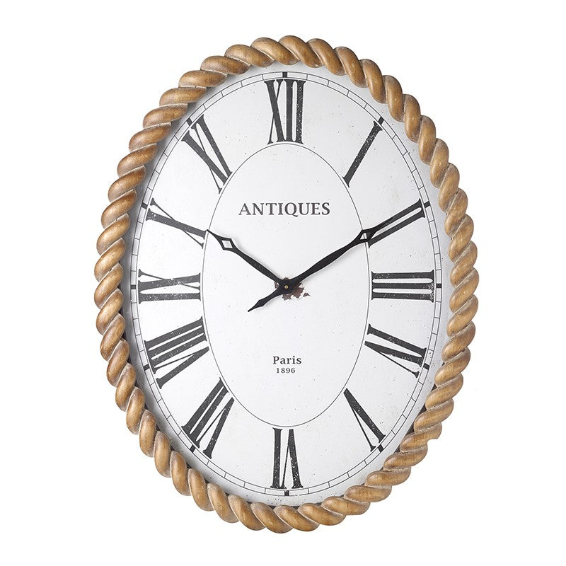 HS Wood Effect Rope Clock XL