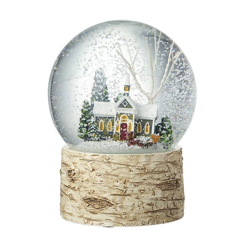 HS Colourful House Snowglobe Birch