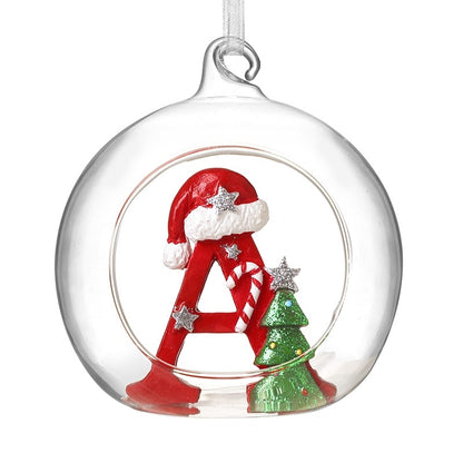 HS A-Z Glass Open Xmas Bauble