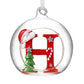 HS A-Z Glass Open Xmas Bauble