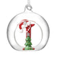 HS A-Z Glass Open Xmas Bauble