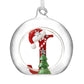 HS A-Z Glass Open Xmas Bauble