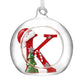 HS A-Z Glass Open Xmas Bauble