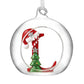 HS A-Z Glass Open Xmas Bauble