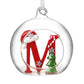 HS A-Z Glass Open Xmas Bauble