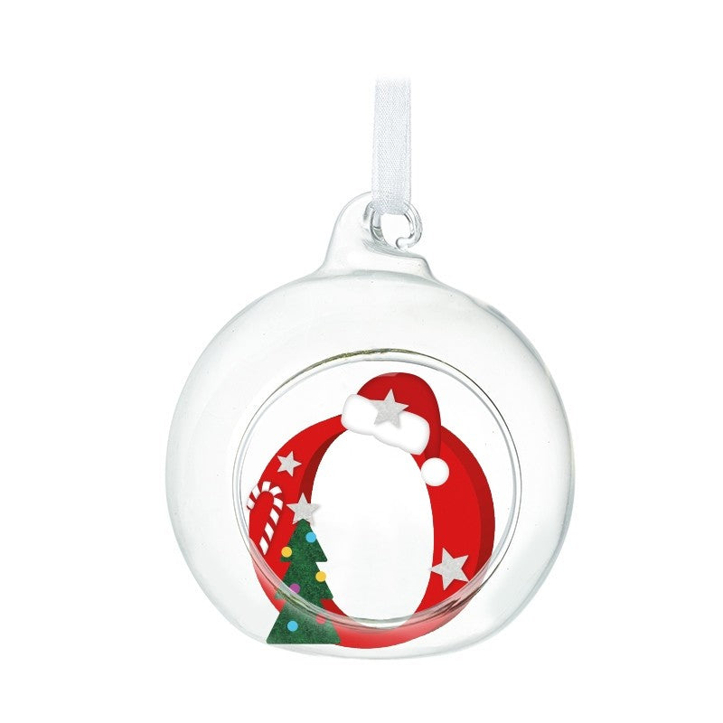 HS A-Z Glass Open Xmas Bauble