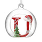 HS A-Z Glass Open Xmas Bauble