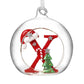 HS A-Z Glass Open Xmas Bauble