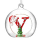 HS A-Z Glass Open Xmas Bauble