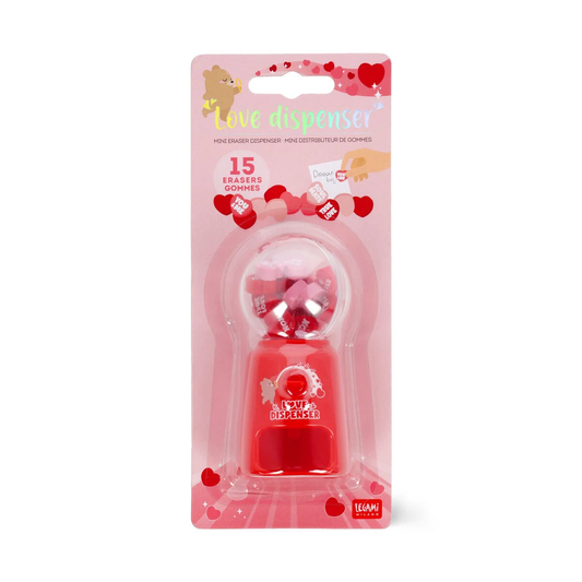 LEG Mini Eraser Dispenser - Love Hearts