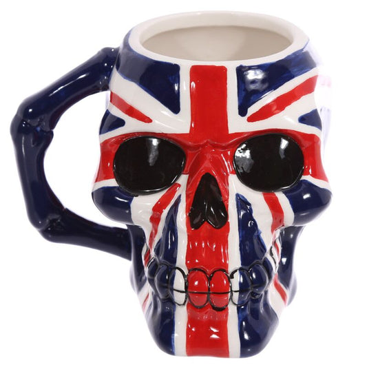PK Union Flag Skull Shaped Mug