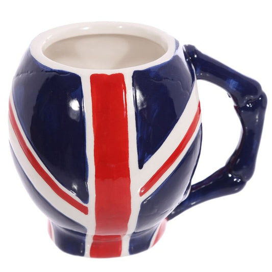 PK Union Flag Skull Shaped Mug