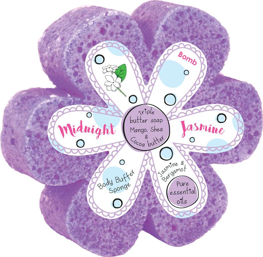 BC Midnight Jasmine Flower Body Buffer Sponge