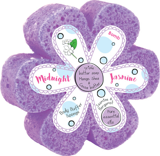 BC Midnight Jasmine Flower Body Buffer Sponge