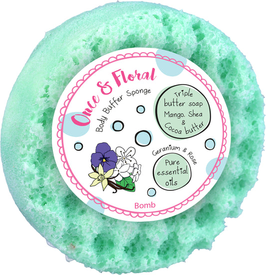 BC Once & Floral Body Buffer Sponge