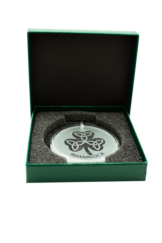 LA Crystal Hanging Ornament Shamrock & Trinity Kno