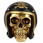 PK Gold Skull In Biker Helmet