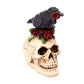 PK Skull with Raven & Red Roses