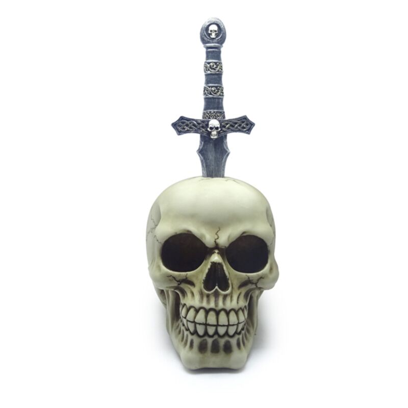 PK Skull with Metal Sword in Head Ornament