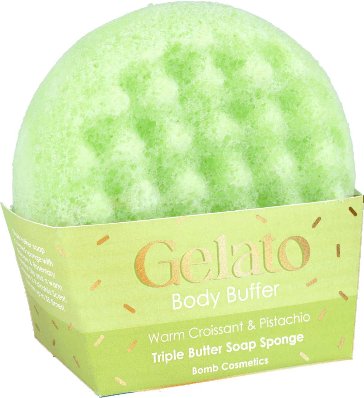 BC Gelato Croissant & Pistachio Body Buffer Sponge
