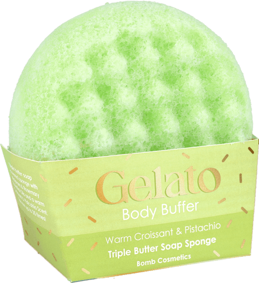 BC Gelato Croissant & Pistachio Body Buffer Sponge