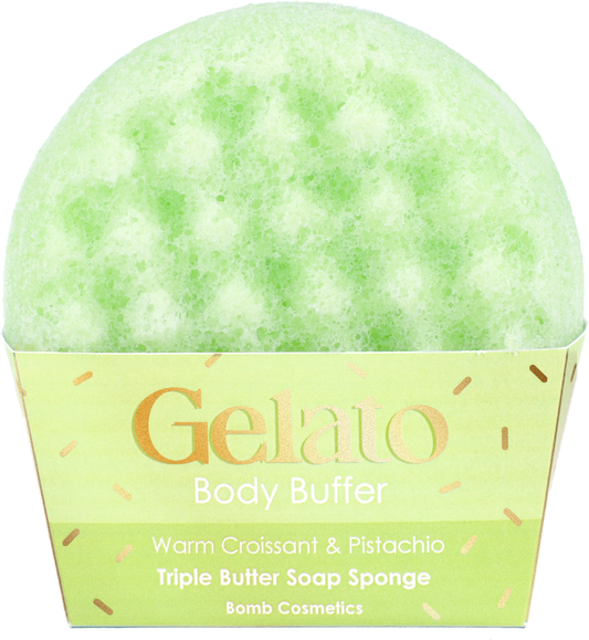 BC Gelato Croissant & Pistachio Body Buffer Sponge