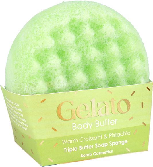 BC Gelato Croissant & Pistachio Body Buffer Sponge