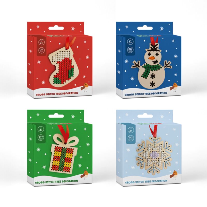 PK Festive Friends Christmas Cross Stitch DIY Decoration