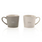 WDP Set Grey & White Mugs - Mr & Mrs