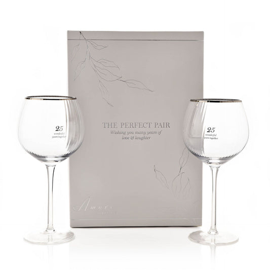 WDP Amore Set of 2 Gin Glasses - 25th Anniversary