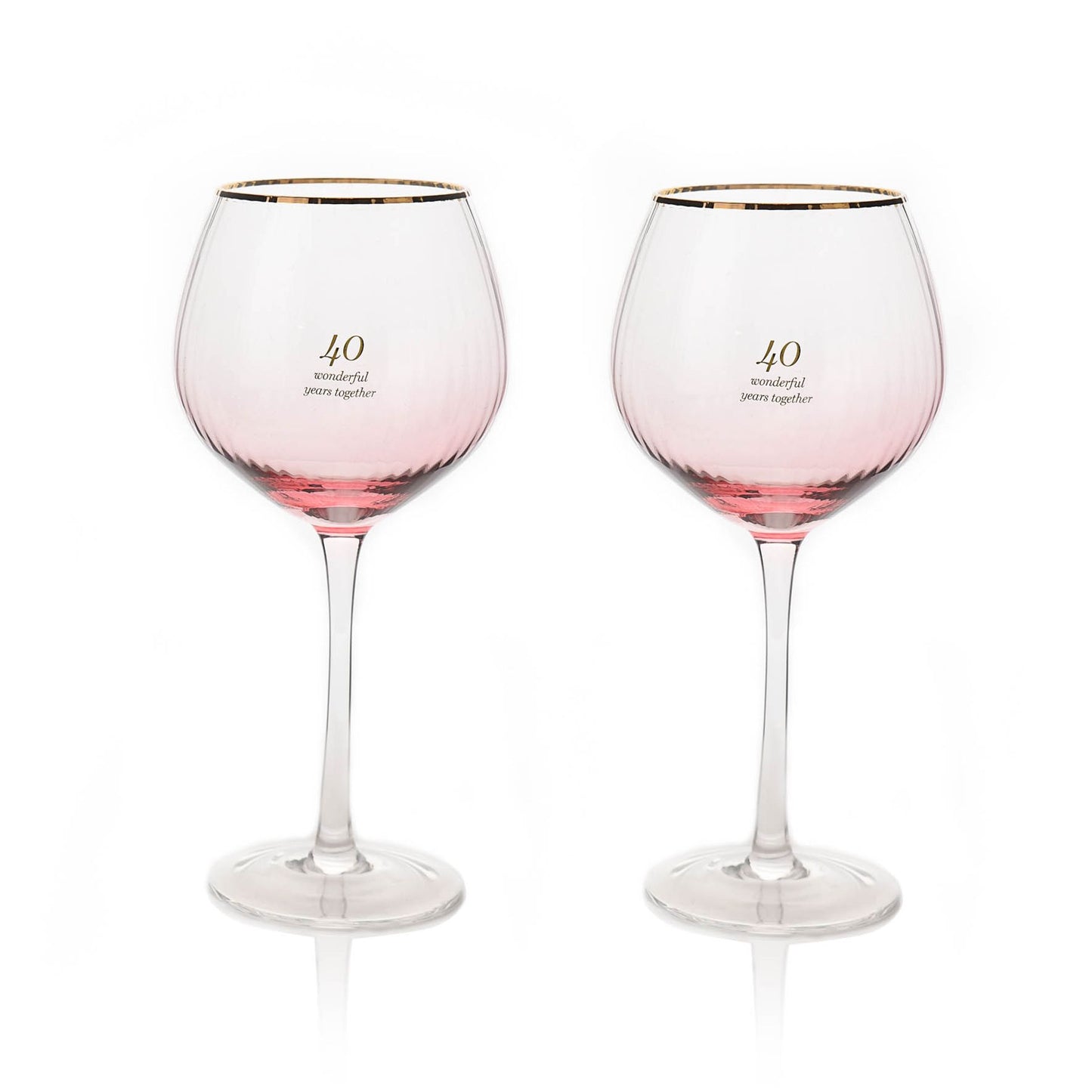 WDP Amore Set of 2 Gin Glasses - 40th Anniversary