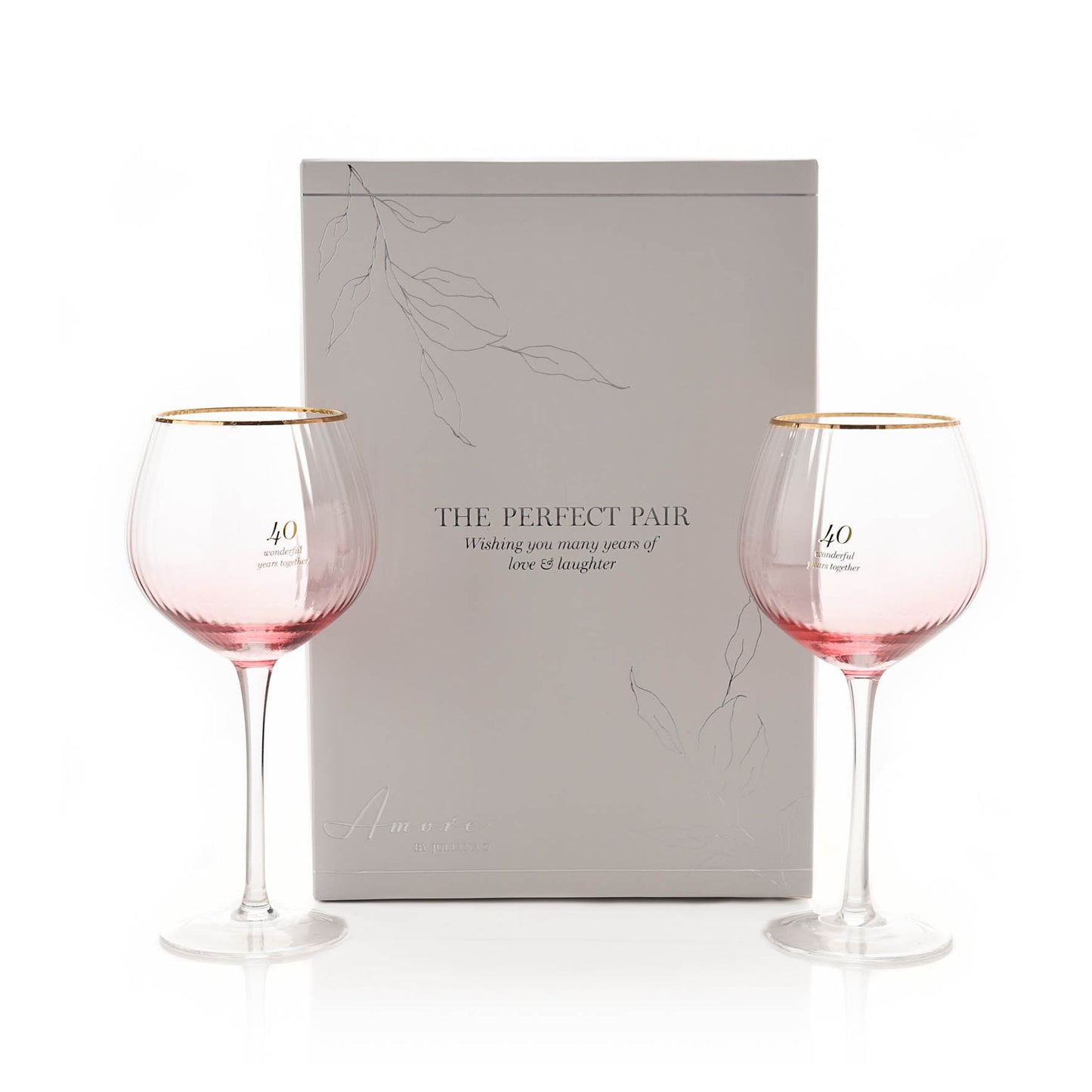 WDP Amore Set of 2 Gin Glasses - 40th Anniversary