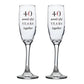 WDP Champagne Flutes Set - 40th Anniv