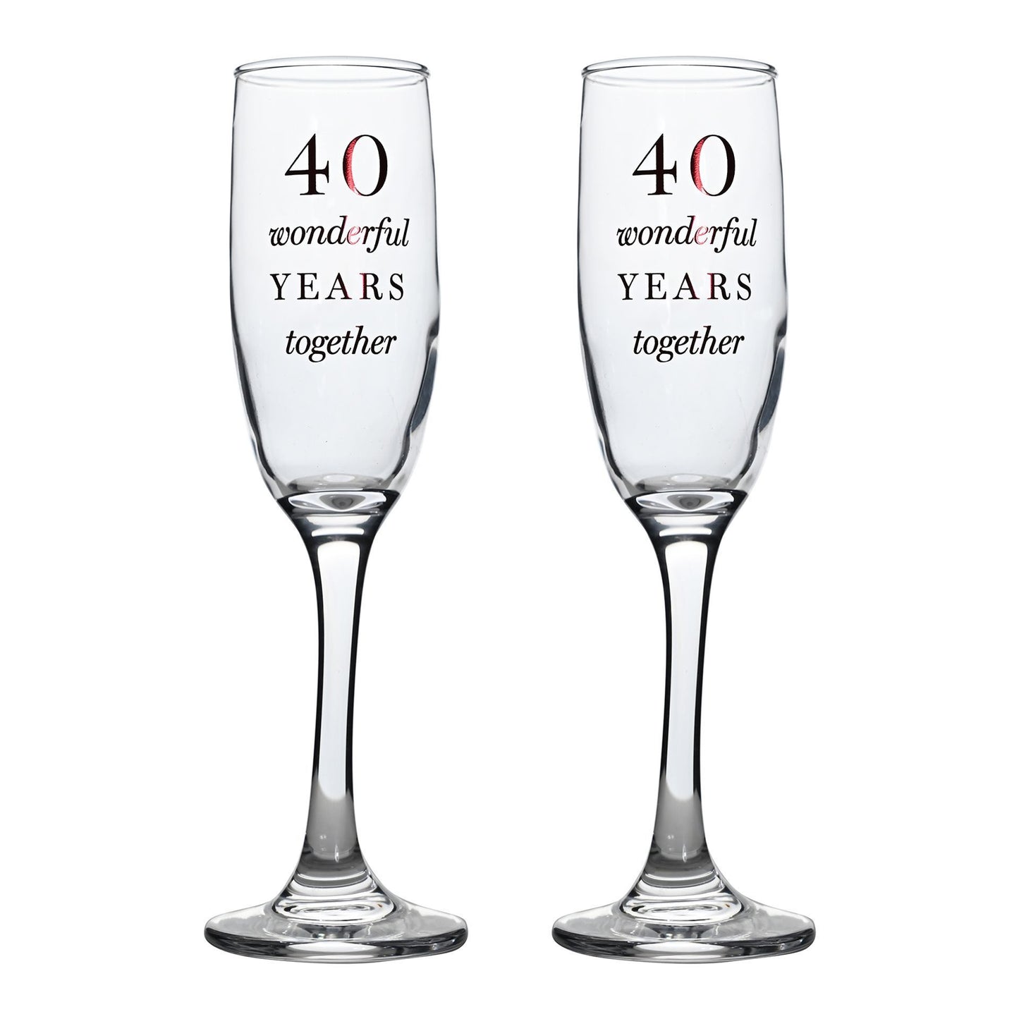 WDP Champagne Flutes Set - 40th Anniv