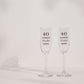 WDP Champagne Flutes Set - 40th Anniv