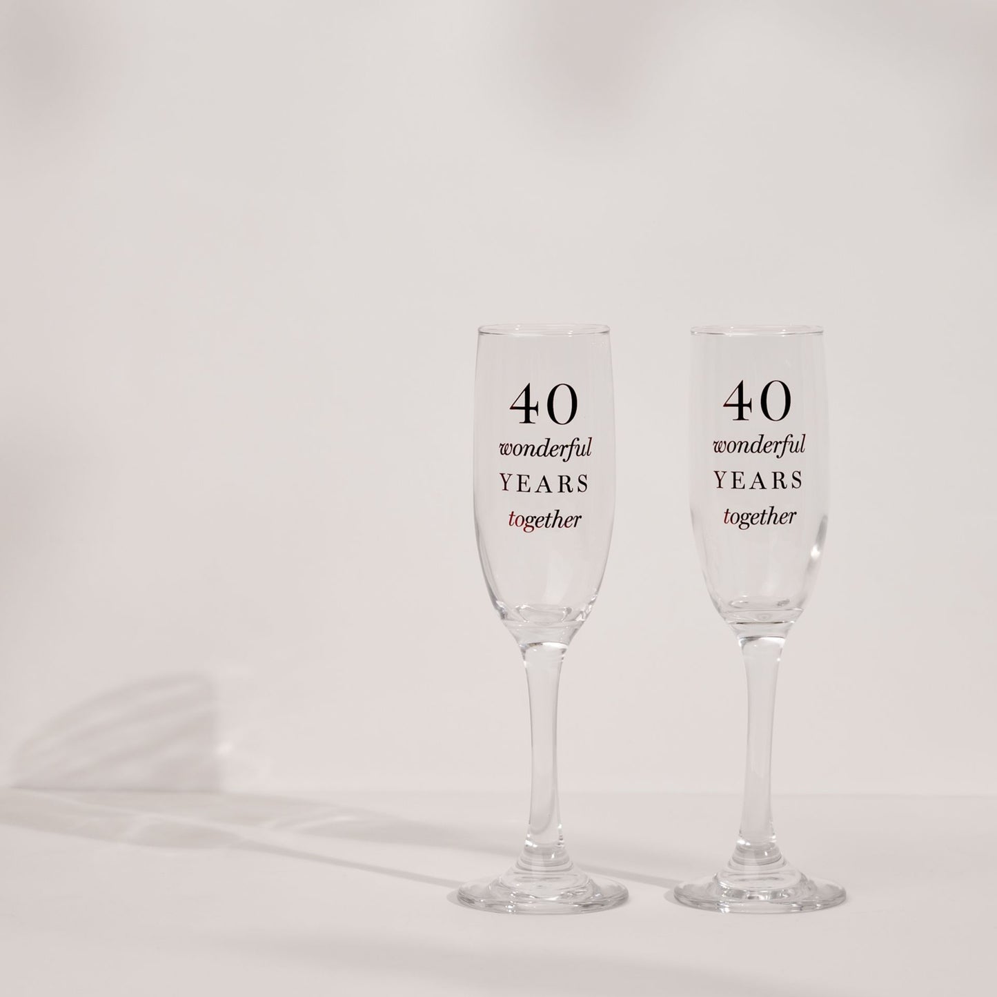 WDP Champagne Flutes Set - 40th Anniv
