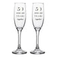 WDP Champagne Flutes Set - 50th Anniv