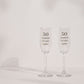 WDP Champagne Flutes Set - 50th Anniv