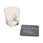 WDP Glass and Coaster Set - Father Groom