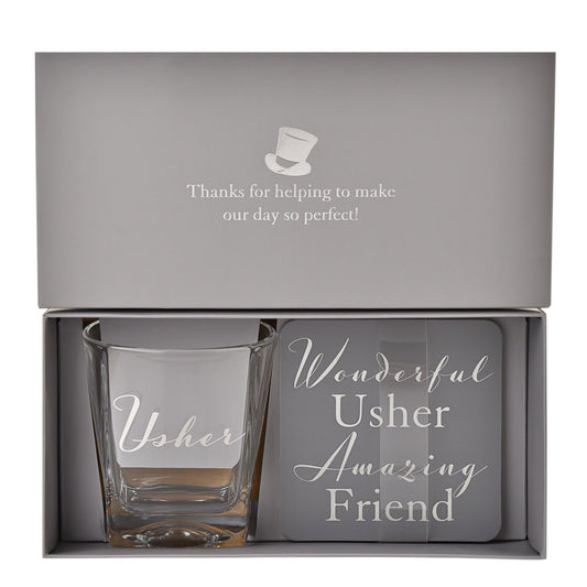 WDP Glass and Coaster - Usher